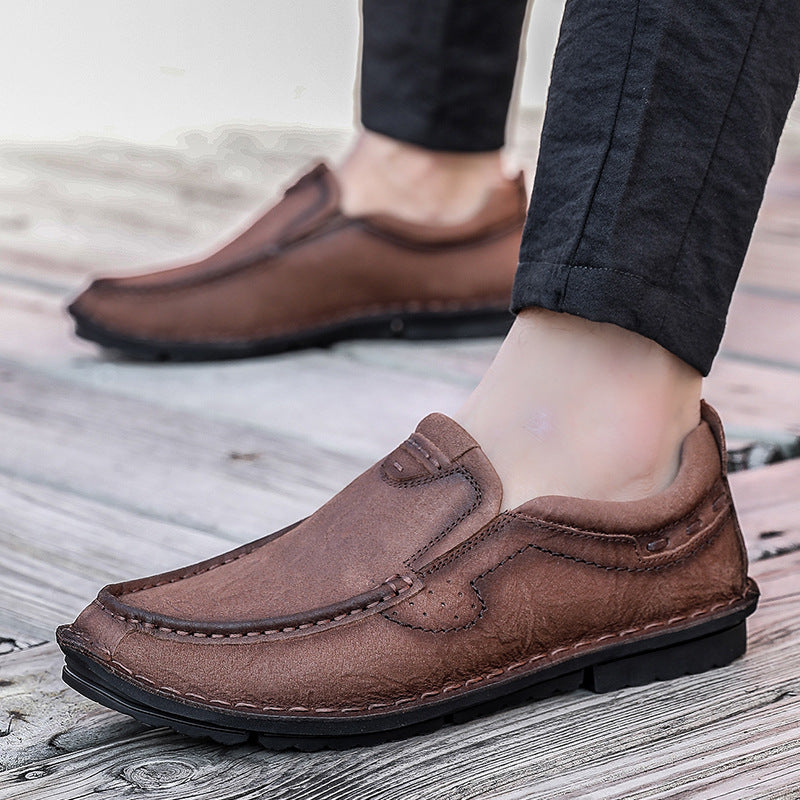 Herren elegante Slipper aus hochwertigem Leder mit weichem Innenfutter EB