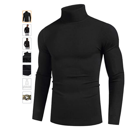 Herren hochabschließender Rollkragenpullover EB