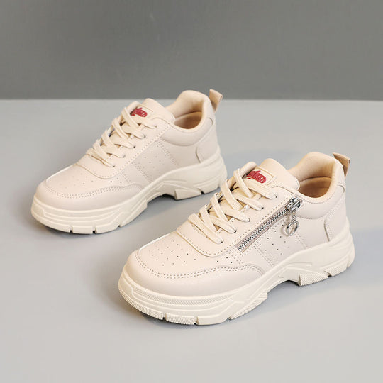Damen Sportliche Sneaker mit modischem Reißverschluss und gepolsterter Sohle EB