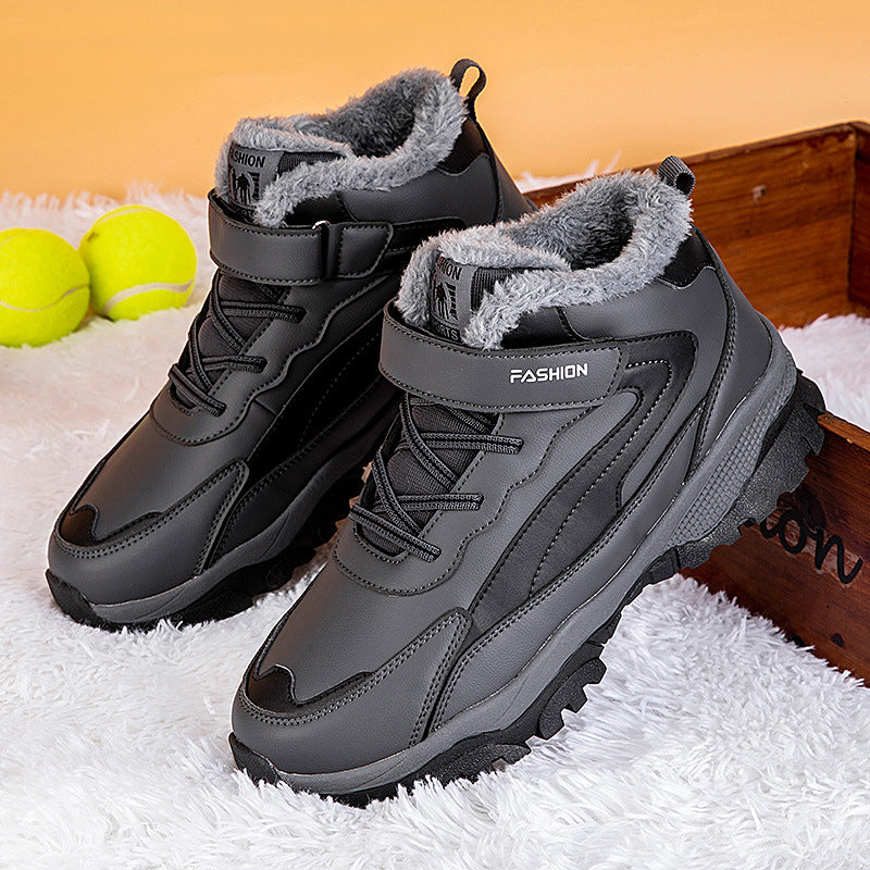 Damen Warm gefütterte Winterstiefel mit rutschfester Sohle und verstellbarem Klettverschluss EB