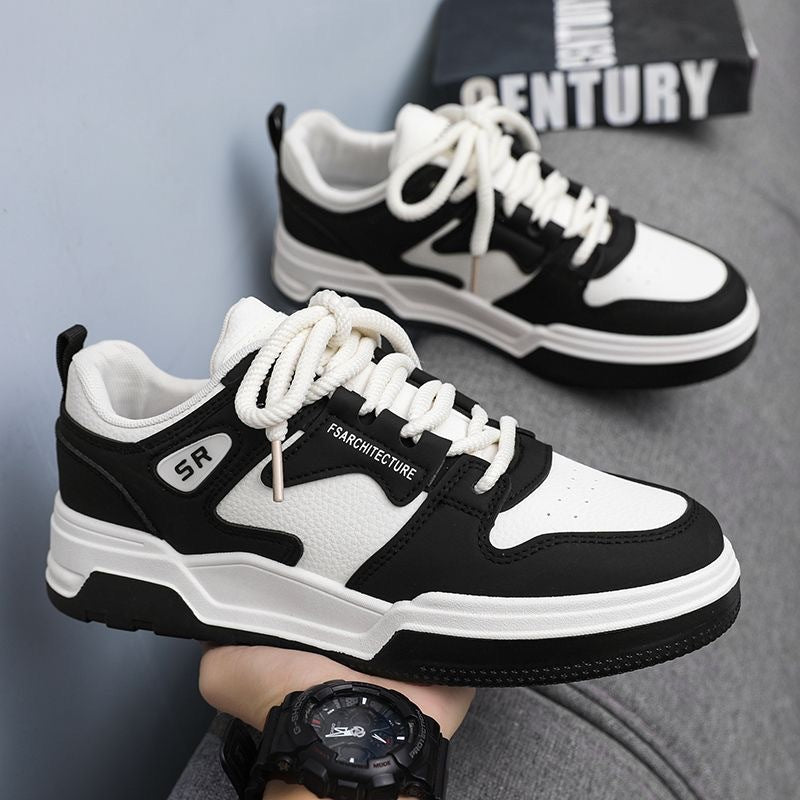 Damen Sportliche Retro Sneakers mit atmungsaktiver Oberflächenstruktur und stoßdämpfender Sohle EB