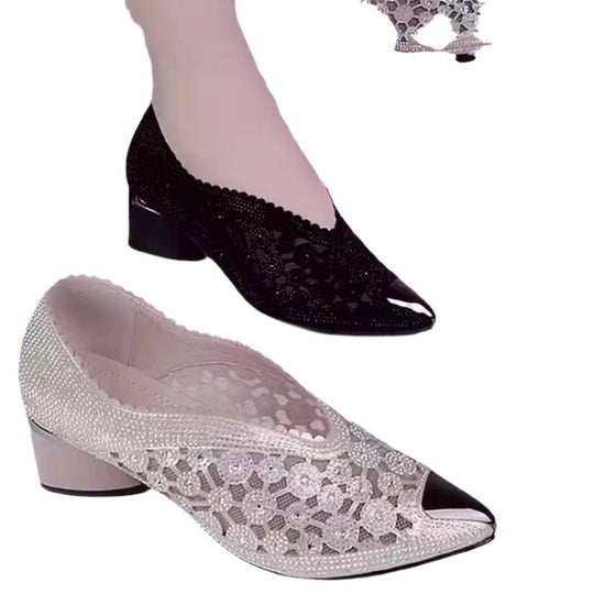 Damen Elegante Pumps mit schimmernden Strassdetails EB