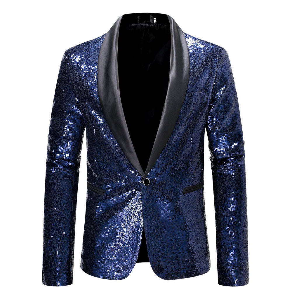 EB Herren Pailletten-Blazer mit Schalkragen