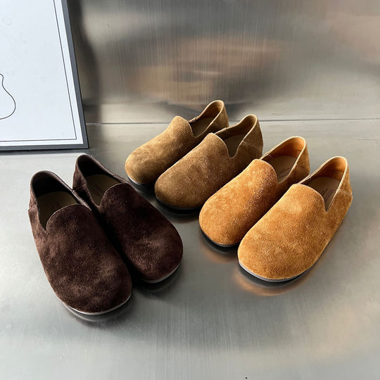 Damen Elegante und komfortable Mokassins aus hochwertigem Wildleder EB