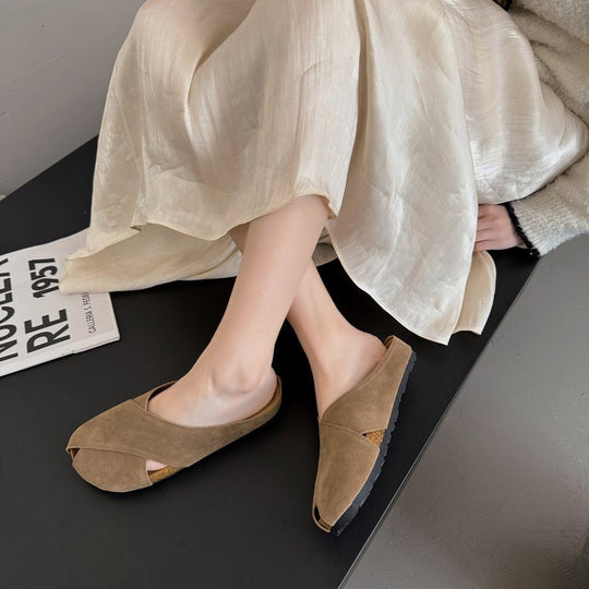 Damen offene Clogs mit ergonomischem Fußbett und antirutschfähiger Sohle EB