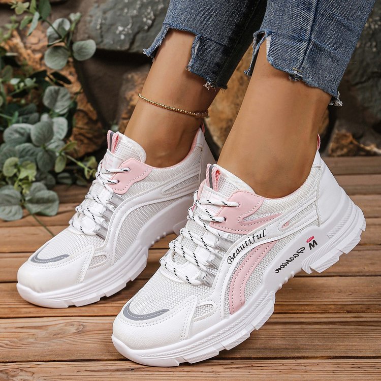 Damen Sportliche Sneakers mit atmungsaktivem Mesh-Obermaterial und komfortabler Dämpfung EB
