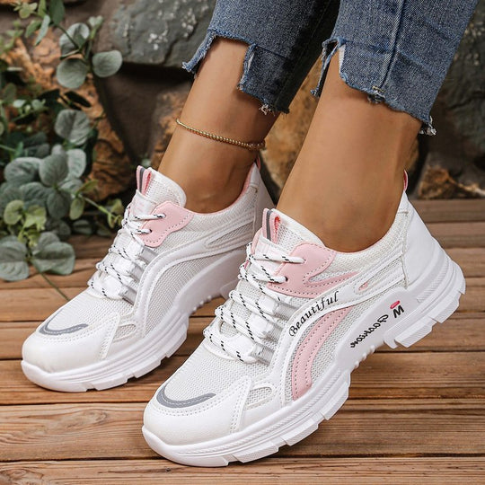Damen Sportliche Sneakers mit atmungsaktivem Mesh-Obermaterial und komfortabler Dämpfung EB