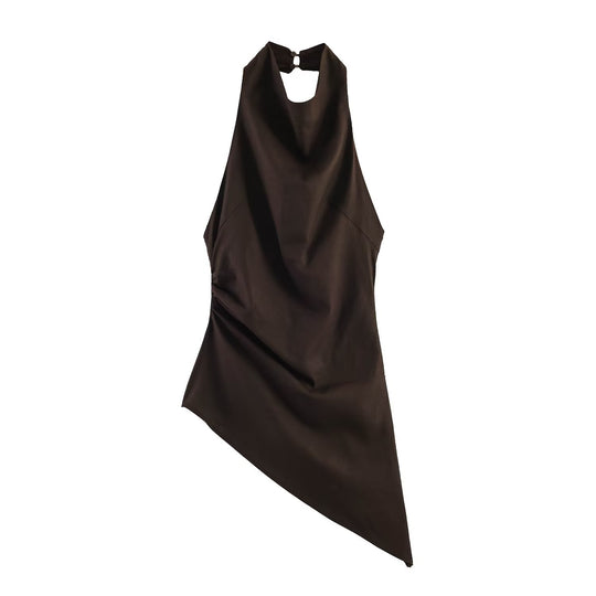 Damen asymmetrisches Kleid mit hochwertigem Material EB
