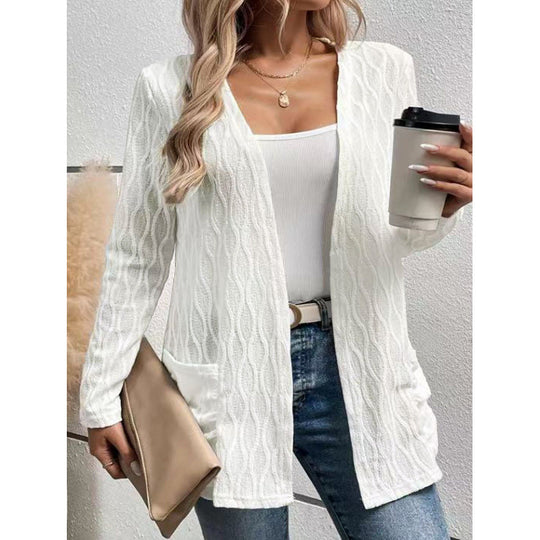 Damen Strickjacke im angesagten Kabelstrick-Design EB