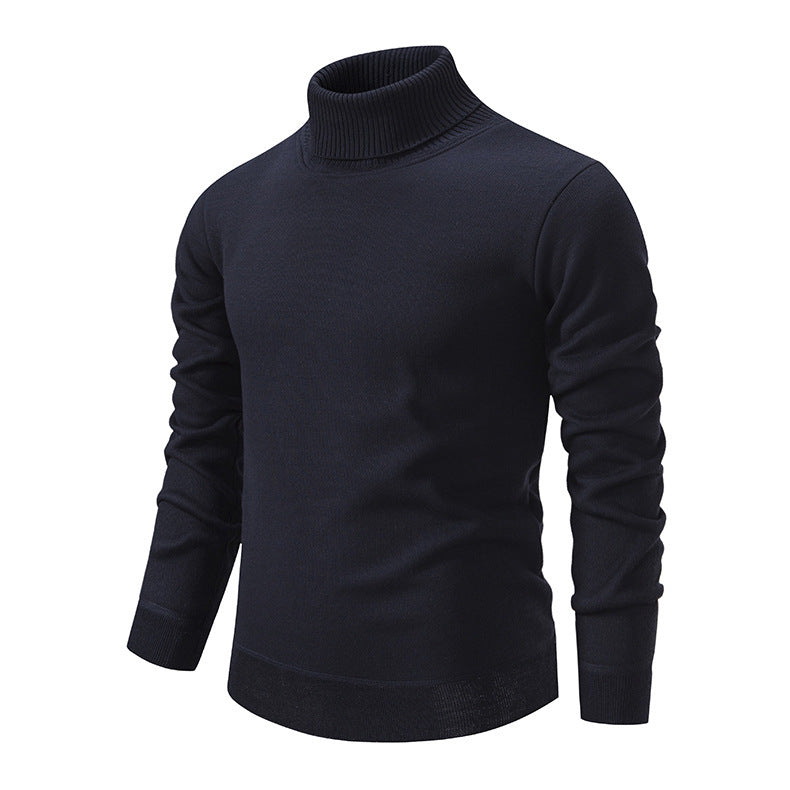 Herren Rollkragenpullover aus weichem Strick mit strukturiertem Design EB
