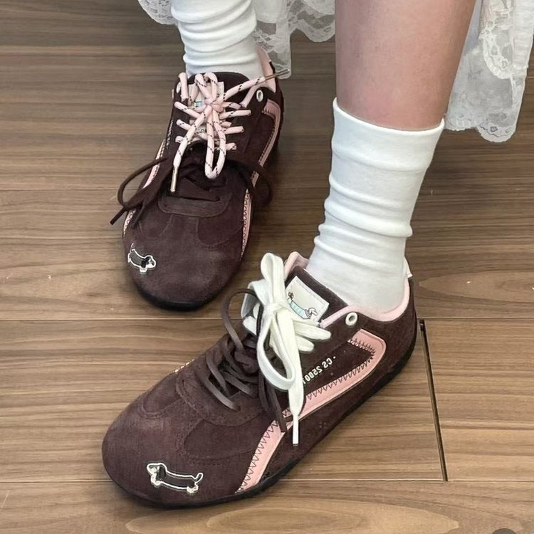 Damen Schnürschuhe mit halbhohem Schnitt und schicker Applikation EB