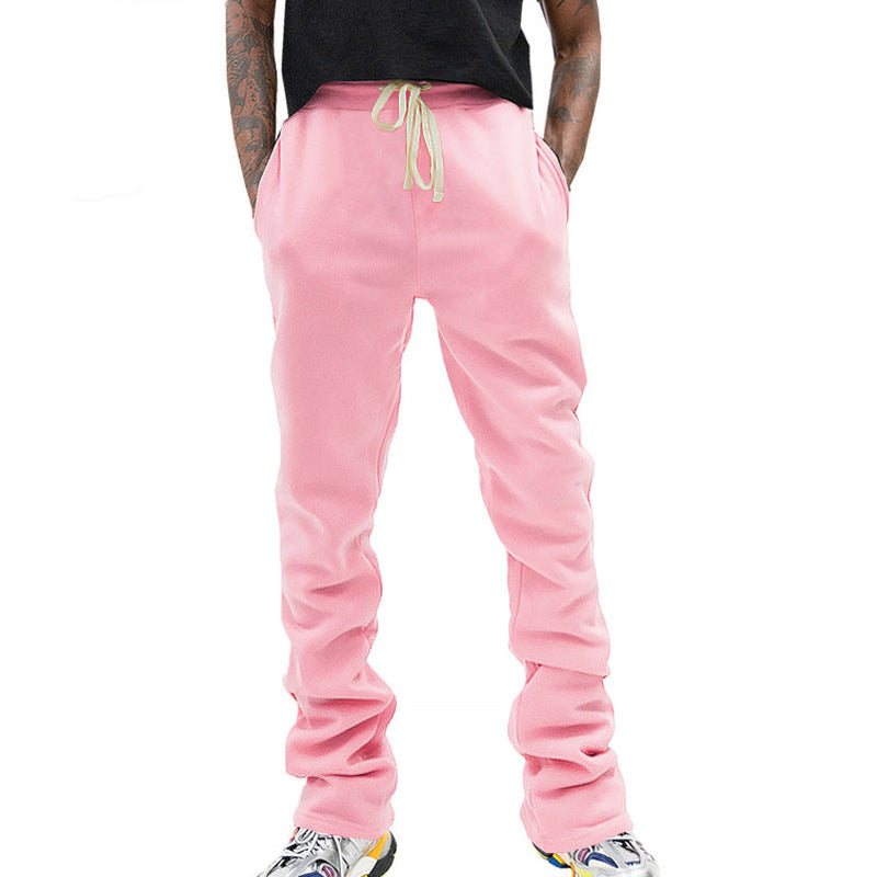 Herren Locker geschnittene Fleece-Jogginghose mit Tunnelzug, Seitentaschen & geradem Bein EB
