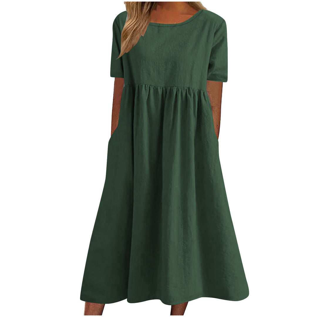 Damen lässiges Maxikleid mit Taschen EB