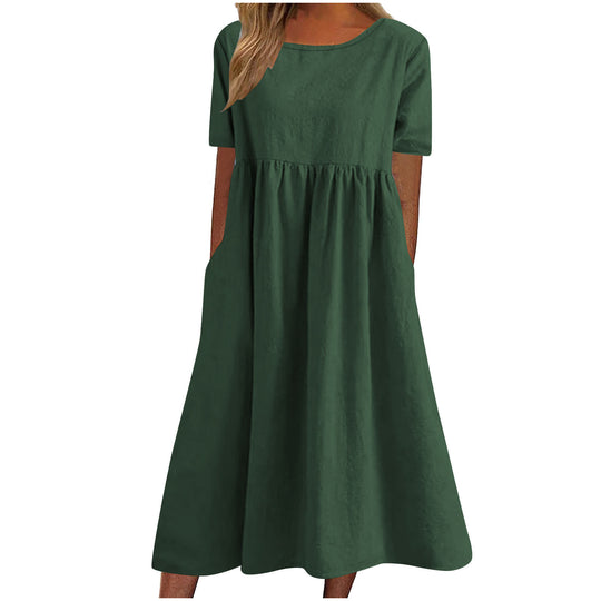Damen lässiges Maxikleid mit Taschen EB