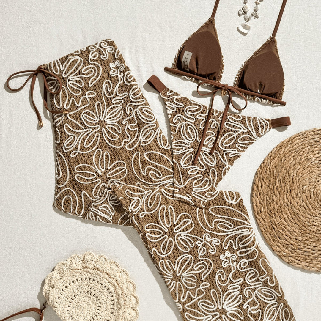 Damen Bikini-Set mit lässigem Overlayer EB