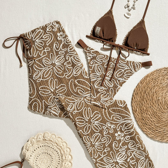 Damen Bikini-Set mit lässigem Overlayer EB