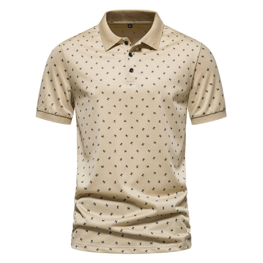 Herren Poloshirt mit modernem Muster und atmungsaktiven Eigenschaften EB