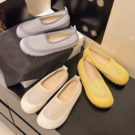 Damen leichte und atmungsaktive Mesh-Ballerinas EB