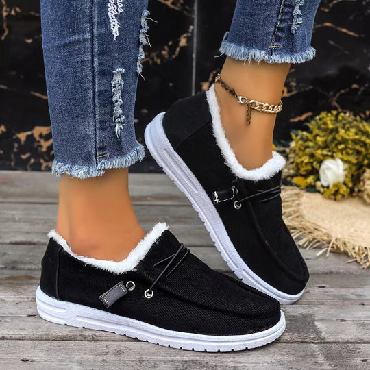 Damen warme und bequeme Slipper mit Futter und rutschfester Sohle EB