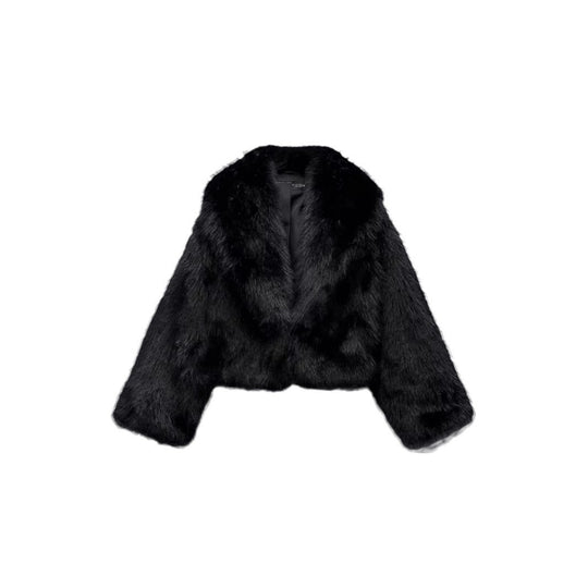 Damen Modische Kurzjacke aus Kunstfell EB