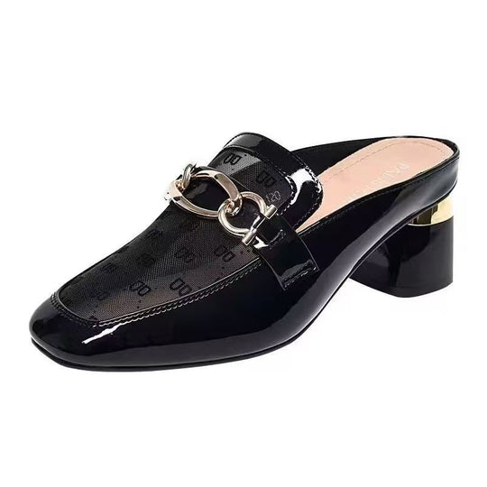 Damen elegante Slipper mit modischen Verschlussdetails EB