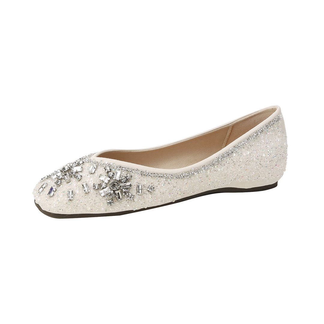 Damen Ballerinas mit funkelnder Strassverzierung und elegantem Obermaterial EB