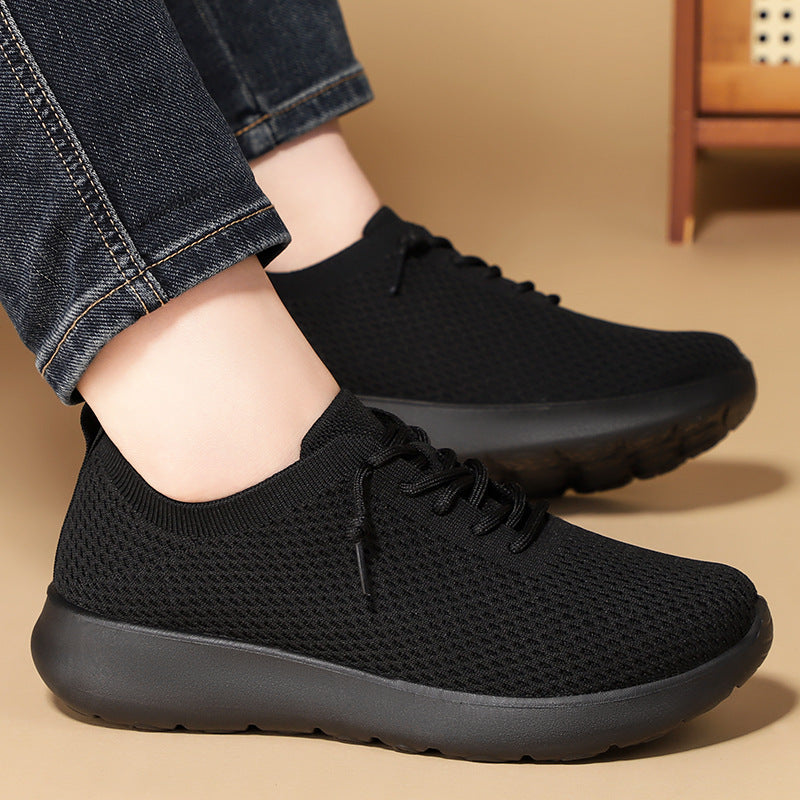 Damen Sportliche Sneakers mit atmungsaktiver Mesh-Oberfläche und flexibler Sohle EB