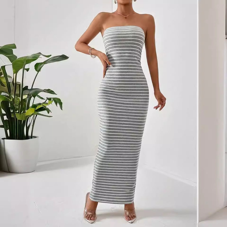 Damen Maxikleid im trendigen Streifenlook EB