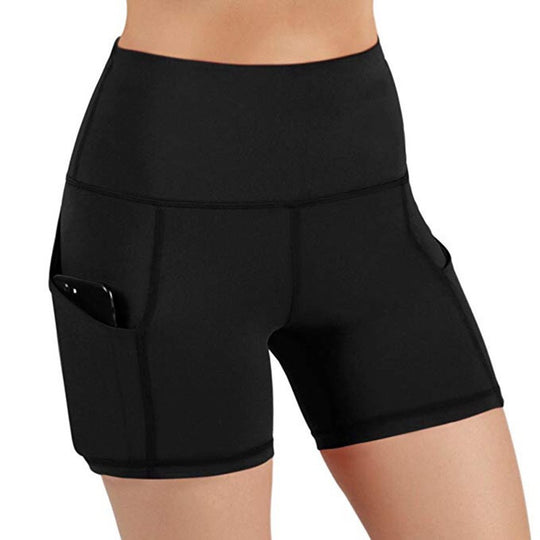Damen Sportliche Hochtaillierte Shorts EB