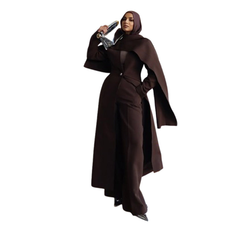 Damen elegante Couture-Jacke mit drapiertem Design EB