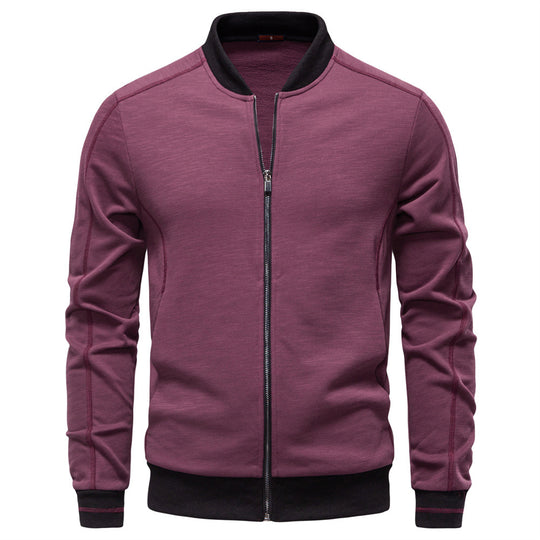 Herren Sportjacke mit modischem Stehkragen und elastischem Bund EB