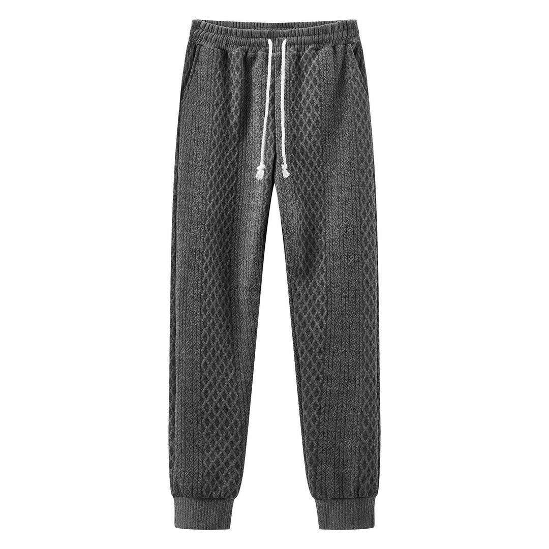 Herren Komfortable Strick-Jogginghose mit modernem Design und elastischem Bund EB