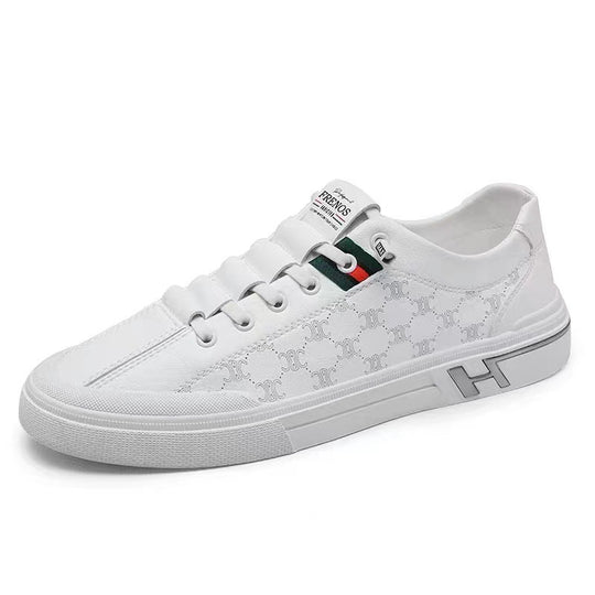 Damen Modische Sneakers aus hochwertigem Kunstleder mit bequemem Fußbett EB