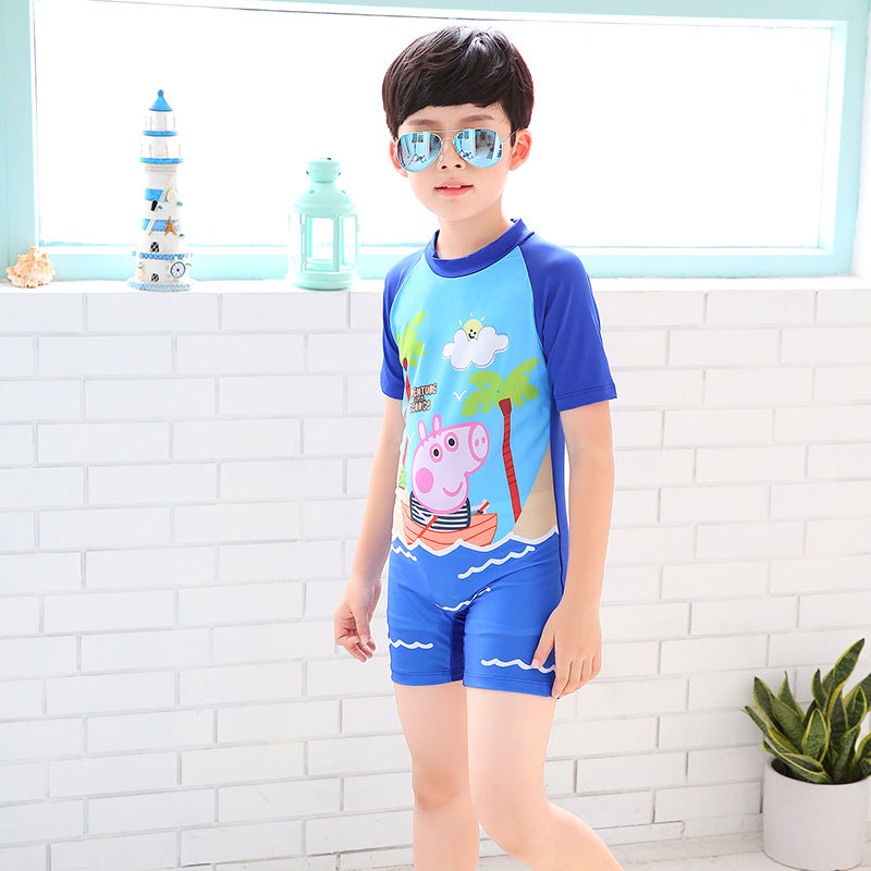Jungen UV-Schutz Schwimmanzug mit kurzen Ärmeln EB