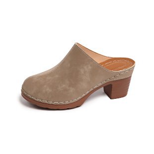 Damen Komfortable Clogs mit blockförmigem Absatz EB