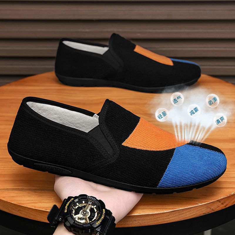 Damen lässige Slip-On Schuhe mit atmungsaktiver Oberflächenstruktur und rutschfester Sohle EB