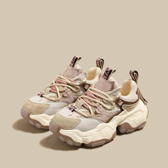 Damen Sportliche Chunky Sneakers mit atmungsaktiver Mesh-Oberfläche und robustem Sohlenprofil EB