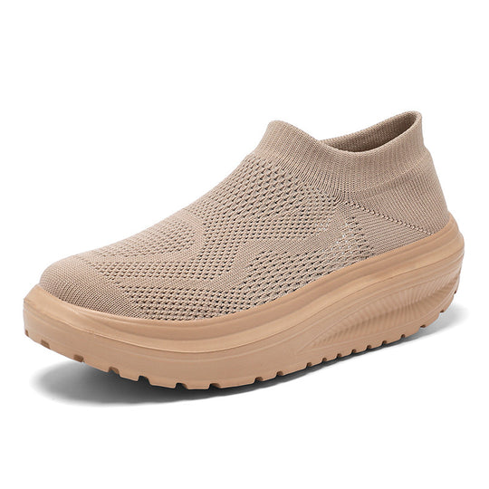 Damen Komfortable Slip-On Sportsneaker mit atmungsaktivem Obermaterial EB