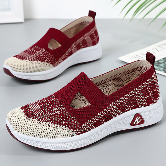 Damen Atmungsaktive und elastische Slip-On Freizeitschuhe EB