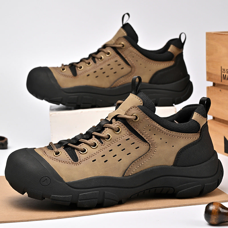 Herren robuste Trekking-Schuhe mit stoßdämpfender Sohle und atmungsaktivem Obermaterial EB