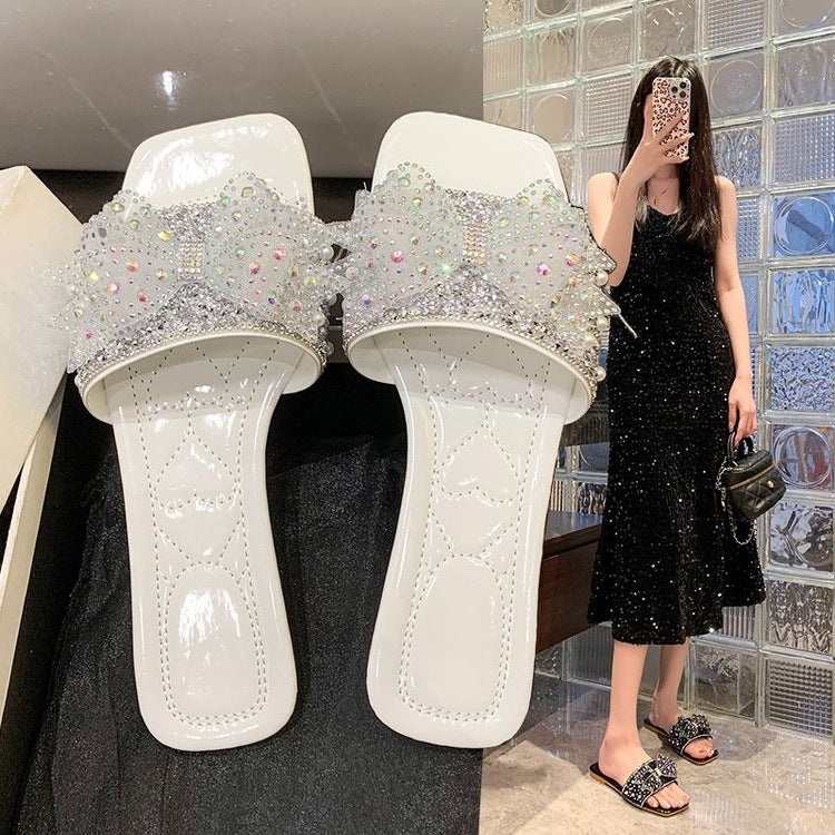 Damen Glamouröse Riemchen-Sandalen mit funkelnden Schmuckdetails EB