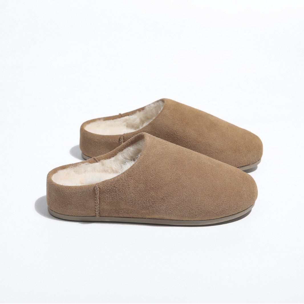Damen Hausschuhe mit weichem Velours-Innenfutter und rutschfester Sohle EB