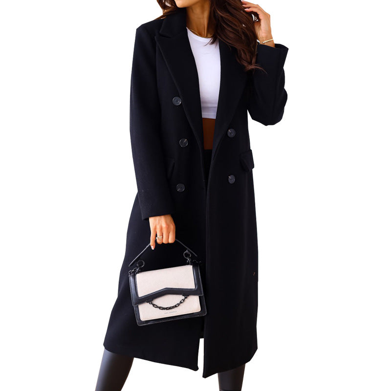 Damen Elegante und modische Wollmantel EB