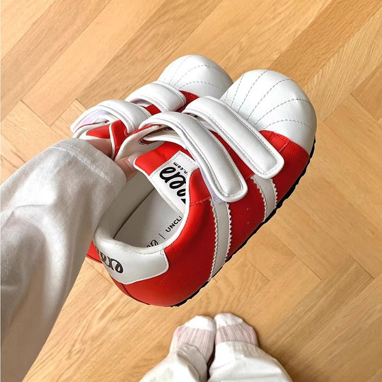 Damen Sportliche Sneaker mit verstellbarem Klettverschluss und gepolsterter Innensohle EB