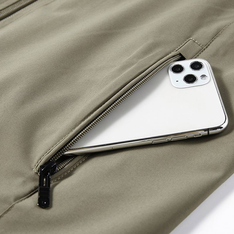 Herren Atmungsaktive Softshell-Outdoorweste mit Mesh‑Innenfutter und Reißverschlusstaschen EB