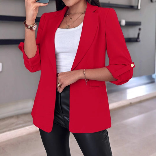 Damen Elegante und modische Blazerjacke mit perfekter Passform EB