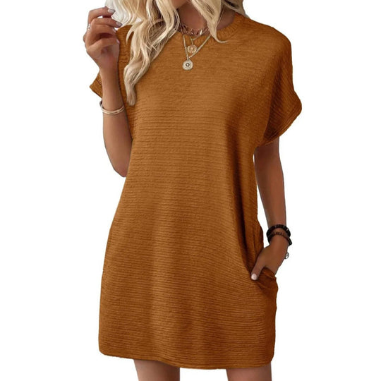 Damen Casual-Kleid mit lässigem Schnitt und praktischen Taschen EB