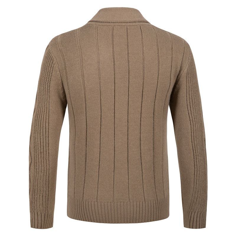 Herren Strickjacke mit innovativem Zopfmuster und gemütlichem Schnitt EB