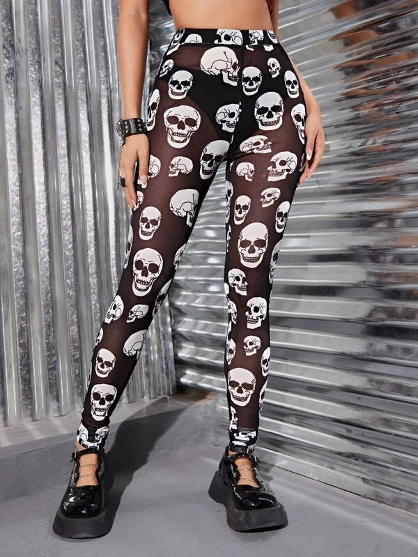 Damen Leggings mit modischem Schriftzug EB