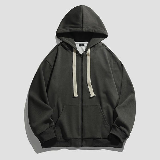 Damen warme Kapuzenjacke mit durchgehendem Reißverschluss und großzügigen Taschen EB
